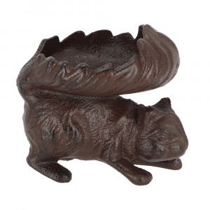 Hranitoare pentru animale maro din metal 13 cm Squirrel Esschert Design