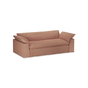 Husa pentru canapea roz prafuit din textil pentru 3 persoane Nomad HKliving