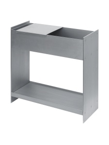 Jardiniera cu suport argintie din metal 25x60 cm Lager Ferm Living