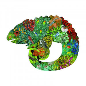 Joc tip puzzle multicolor din carton Chameleon Djeco