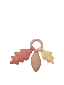 Jucarie zornaitoare roz din bumbac Leaf Ferm Living