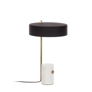 Lampa birou neagra din marmura 53 cm Phant Kave Home