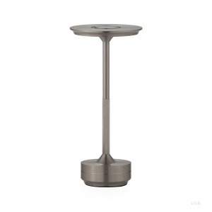 Lampa portabila argintie din metal 28 cm Luna Thai Natura