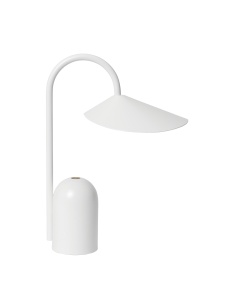 Lampa portabila de birou alba din metal 30 cm Arum Ferm Living