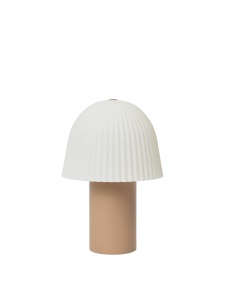 Lampa portabila pentru exterior alb/roz din metal 22 cm Frill Ferm Living