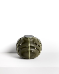 Lampa solara pentru exterior verde din metal 21 cm Garoina Kave Home