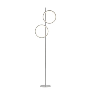 Lampadar argintiu din metal cu 2 LED-uri 151 cm Mini Ritus Zuma Line