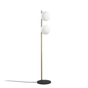 Lampadar auriu din metal cu 2 becuri 155 cm Dual The Home Collection