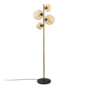 Lampadar galben/auriu din metal cu 4 becuri 165 cm Benek The Home Collection