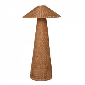Lampadar maro deschis din ratan 131 cm Dou Ferm Living