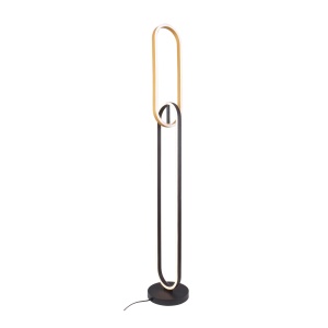 Lampadar negru/auriu din metal 127 cm Ravon Zuma Line