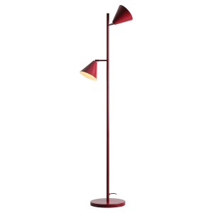 Lampadar rosu din metal cu 2 becuri 163 cm Form Quiet Object