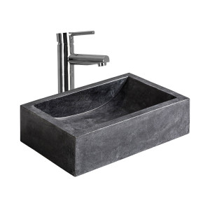 Lavoar baie negru din piatra Haumea Vical Home