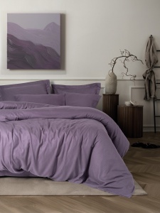 Lenjerie pat mov pruna din fibre Craft Double The Home Collection