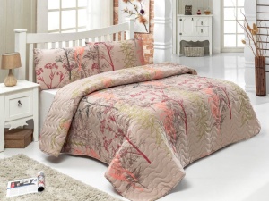 Lenjerie pat multicolora din fibre Urla Double The Home Collection