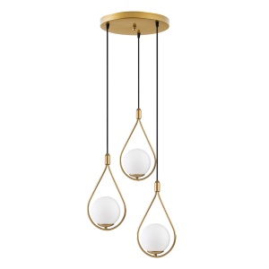 Lustra aurie din metal cu 3 becuri Mudonı The Home Collection