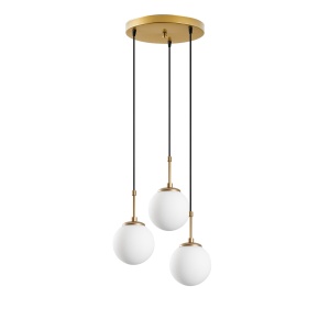 Lustra aurie din metal cu 3 becuri Orbıtal The Home Collection