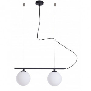 Lustra neagra/alba din sticla cu 2 becuri Beryl Quiet Object