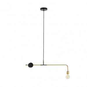 Lustra neagra/aurie din marmura Wick Kave Home