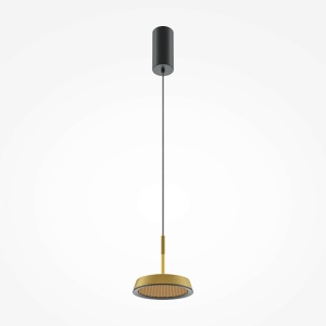 Lustra neagra/aurie din metal cu LED El S Maytoni