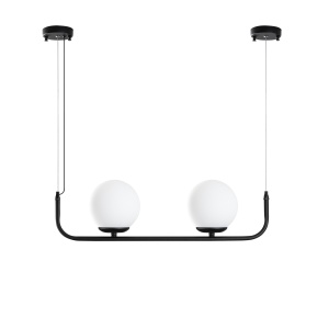Lustra neagra din metal cu 2 becuri Faruk The Home Collection