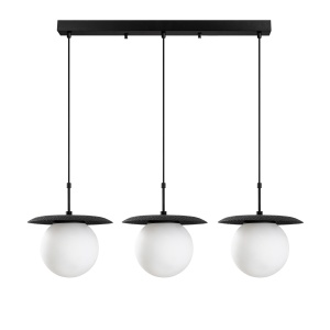 Lustra neagra din metal cu 3 becuri Anemon The Home Collection