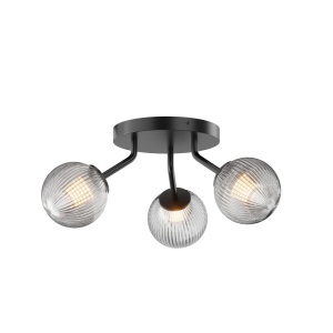 Lustra neagra din metal cu 3 becuri Glace Maytoni