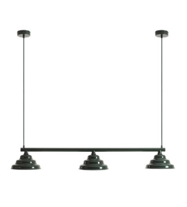 Lustra verde inchis din metal cu 3 becuri Fala Quiet Object
