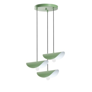 Lustra verde menta din metal cu 3 becuri Eger The Home Collection