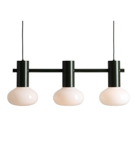 Lustra verde muschi din metal cu 3 becuri Flo S Aldex