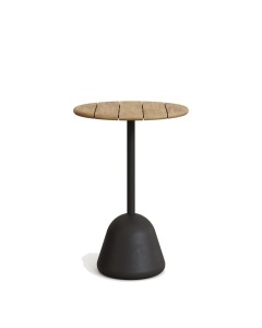 Masa bar exterior maro/neagra din lemn 70 cm Saura Kave Home