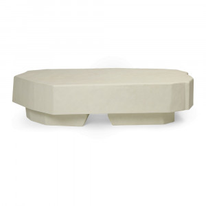 Masa de cafea alb antic din ciment 82x164 cm Staffa Ferm Living