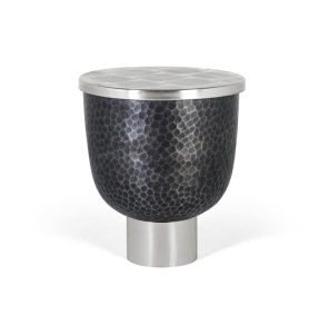 Masa de cafea argintie/gri inchis din metal 46 cm Naya Giner y Colomer