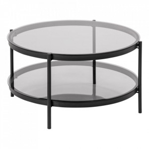 Masa de cafea din metal negru 79 cm Bayonne Quiet Object