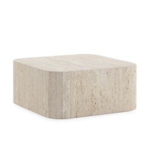 Masa de cafea din piatra bej 80x80 cm Rohan Thai Natura
