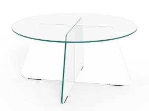 Masa de cafea din sticla transparenta 80 cm Samos Quiet Object