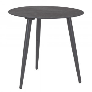 Masa de cafea exterior gri carbune din metal 50 cm Ridley Bizzotto