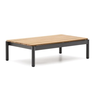 Masa de cafea exterior gri/maro din lemn 57x91 cm Sorelis Kave Home