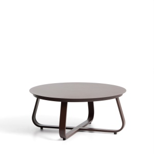 Masa de cafea exterior maro din metal 80 cm Tamaris Kave Home