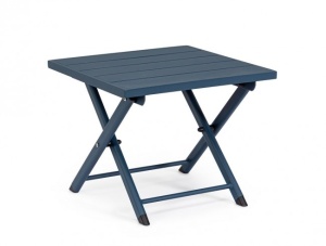 Masa de cafea exterior pliabila albastru navy din metal 43x44 cm Taylor Bizzotto