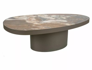 Masa de cafea maro din metal 73x118 cm Gusto The Home Collection