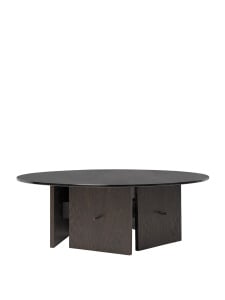 Masa de cafea maro inchis din sticla 90 cm Aukko Ferm Living