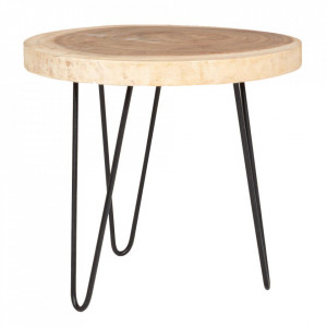 Masa de cafea maro/neagra din lemn 56 cm Tuala Bizzotto
