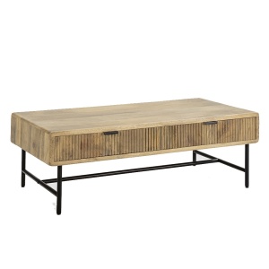 Masa de cafea maro/neagra din lemn 60x120 cm Mundra The Home Collection
