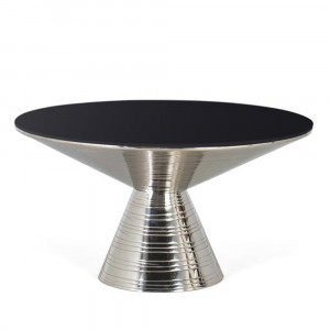 Masa de cafea neagra/aurie din metal 76 cm Delfine Giner y Colomer
