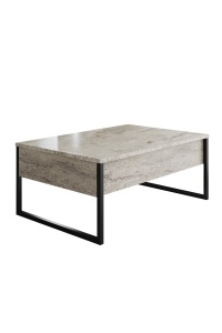 Masa de cafea neagra/bej din metal 60x90 cm Luxe The Home Collection