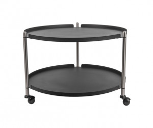 Masa de cafea neagra din metal 60 cm Thrill Nickel Present Time