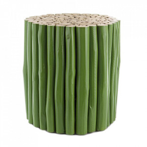 Masa de cafea verde din lemn 38 cm Guadalupe Bizzotto