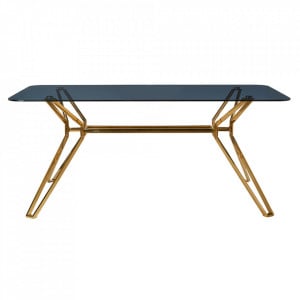 Masa dining aurie/gri din metal 90x180 cm Angle Pols Potten