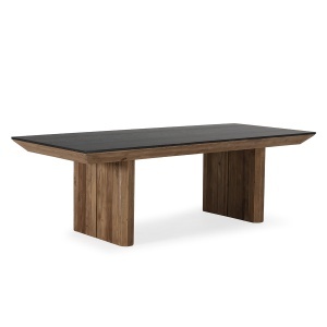Masa dining din lemn maro 100x240 cm Hailey Thai Natura